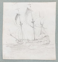 Load image into Gallery viewer, Willem Van Der Velde II 17th.Century Dutch School Study Of A Warship 1690
