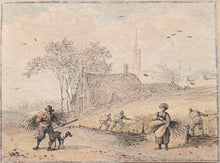 Load image into Gallery viewer, Hendrik De Meijer 18th.Century Dutch School Watercolour Summer Landscape Circa.1770
