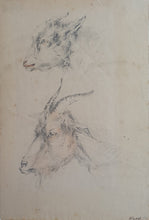Load image into Gallery viewer, James Ward R.A. Red And Black Crayon Study Of Goats Circa.1800
