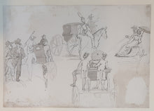 Load image into Gallery viewer, John Nixon Grey Wash Watercolour Brighton Races Circa.1800
