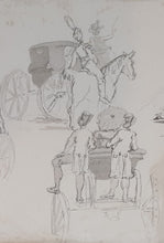 Load image into Gallery viewer, John Nixon Grey Wash Watercolour Brighton Races Circa.1800
