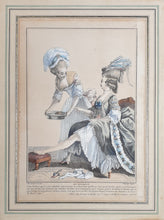 Load image into Gallery viewer, Pierre Thomas Le Clerc Hand Coloured Copper Engraving La Distraite 1778
