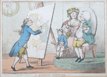 Load image into Gallery viewer, HW Bunbury Hand Coloured Etching A Family Picture Circa.1800
