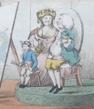Load image into Gallery viewer, HW Bunbury Hand Coloured Etching A Family Picture Circa.1800
