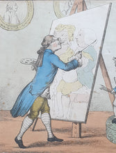 Load image into Gallery viewer, HW Bunbury Hand Coloured Etching A Family Picture Circa.1800
