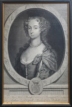 Load image into Gallery viewer, The Most Noble Mary Dutchess Of Beaufort 17th.Century Copper Engraved Portrait Of The Celebrated Gardener And Botanist
