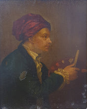Load image into Gallery viewer, 18th.Century Oil Painting On Copper Portrait Study Of William Hogarth
