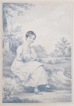 Load image into Gallery viewer, Henry Edridge A.R.A Portrait Of Jane Sarah Wightwick Knightley With Her Dog 1802
