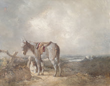 Load image into Gallery viewer, James Ward R.A Landscape With Saddled Donkey And Resting Dog
