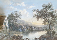 Load image into Gallery viewer, John Laporte 18th.Century Gouache River Landscape Circa.1790
