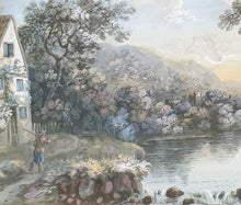 Load image into Gallery viewer, John Laporte 18th.Century Gouache River Landscape Circa.1790
