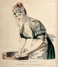 Load image into Gallery viewer, English School Early 19th.Century Oil On Canvas The Pretty Washerwoman Circa.1828
