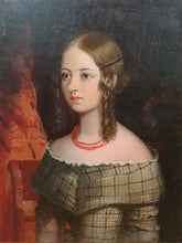Load image into Gallery viewer, Siblings A Pair Of Early Victorian Small Oil Portraits Of Children Circa.1840
