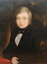 Load image into Gallery viewer, Siblings A Pair Of Early Victorian Small Oil Portraits Of Children Circa.1840
