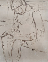 Load image into Gallery viewer, Frank Owen Dobson R.A. Study Of A Seated Girl 1914
