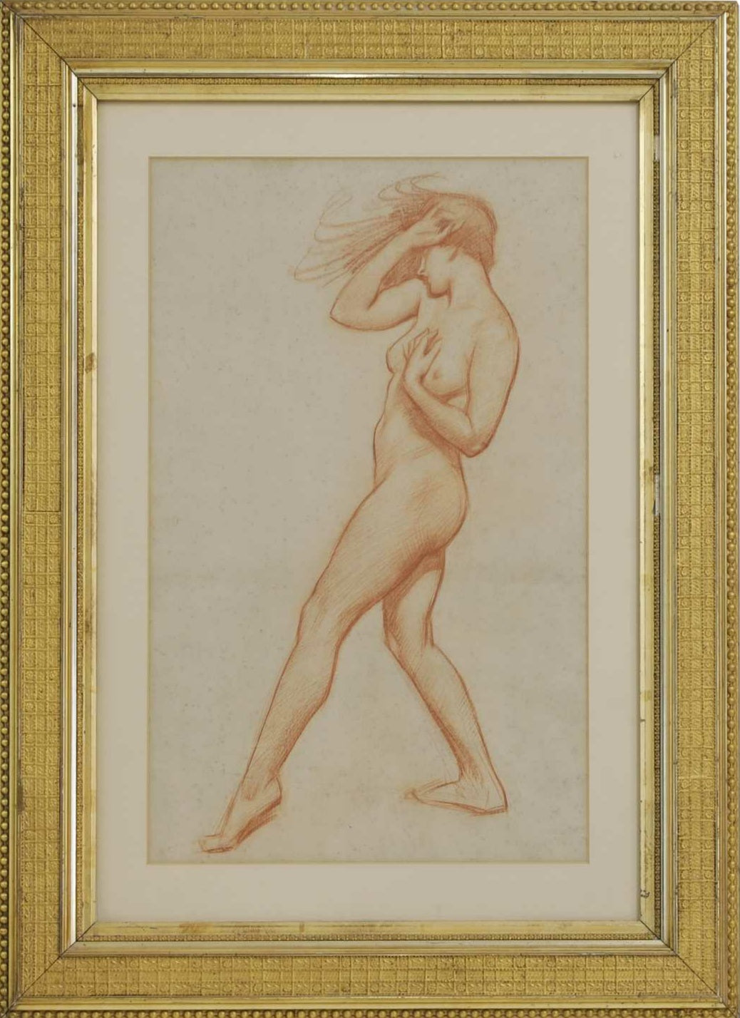 Harold Speed Red Chalk Nude Study Circa.1899