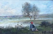 Load image into Gallery viewer, François Pierdon French School 19th.Century Oil Landscape Study Circa.1880
