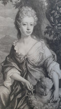 Load image into Gallery viewer, JI Smith Mezzotint Engraving After J Riley Mrs Conwai Hackett Circa.1690.
