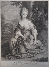Load image into Gallery viewer, JI Smith Mezzotint Engraving After J Riley Mrs Conwai Hackett Circa.1690.
