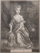 Load image into Gallery viewer, JI Smith Mezzotint Engraving After W Wissing Madam Jane Skeffington Circa.1690.
