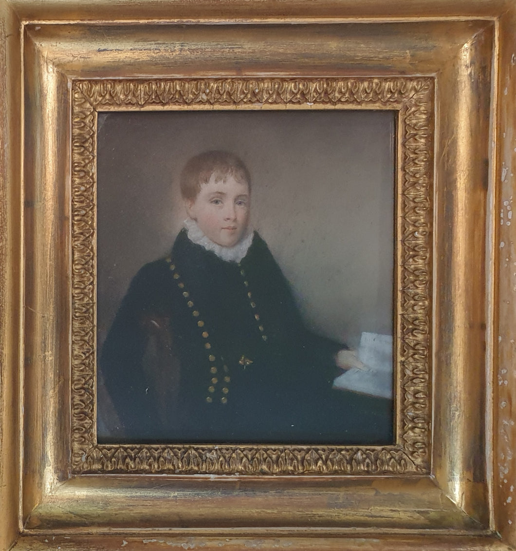 Ellen Wallace Sharples Early 19th.Century Pastel Portrait Of Master Edward Grove Circa. 1810.