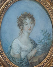 Load image into Gallery viewer, Caroline De Sedron Countess De Senan French School Early 19th.Century Portrait Miniature Circa. 1810.
