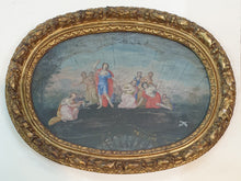 Load image into Gallery viewer, Diana And Her Attendants Gouache Fan Leaf Design Circa.1700.
