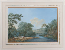 Load image into Gallery viewer, FW Hoijnck 18th.century Dutch School Gouache Landscape Painting Circa.1790
