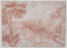 Load image into Gallery viewer, Jacques Rousseau 17th.Century French School Red Chalk Landscape Drawing
