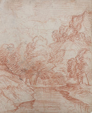 Load image into Gallery viewer, Jacques Rousseau 17th.Century French School Red Chalk Landscape Drawing
