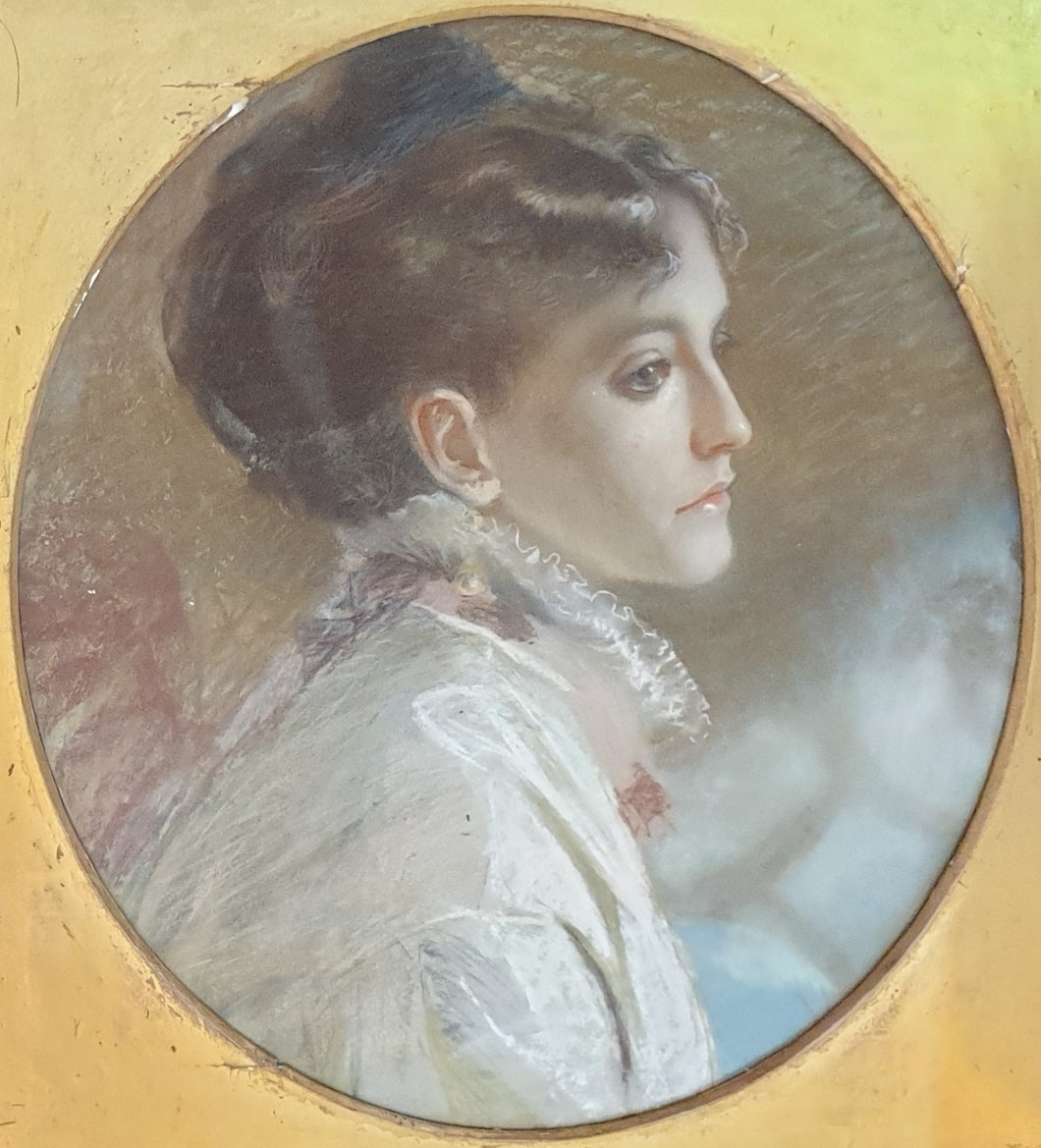 William Gorman Wills 19th.Century Irish School Pastel Portrait Of A Lady Circa.1880