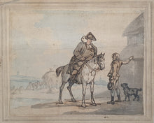 Load image into Gallery viewer, Thomas Rowlandson Watercolour Drawing Squire And Tenant Farmer Circa. 1790
