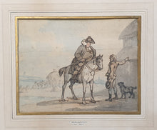 Load image into Gallery viewer, Thomas Rowlandson Watercolour Drawing Squire And Tenant Farmer Circa. 1790
