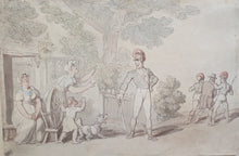 Load image into Gallery viewer, Thomas Rowlandson Watercolour Drawing The Deserter Apprehended Circa. 1800
