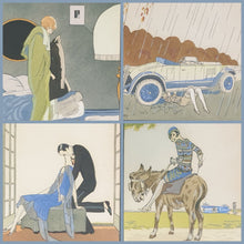 Load image into Gallery viewer, Ettore Tito Set Of Pochoirs Quatre Proverbs 1927
