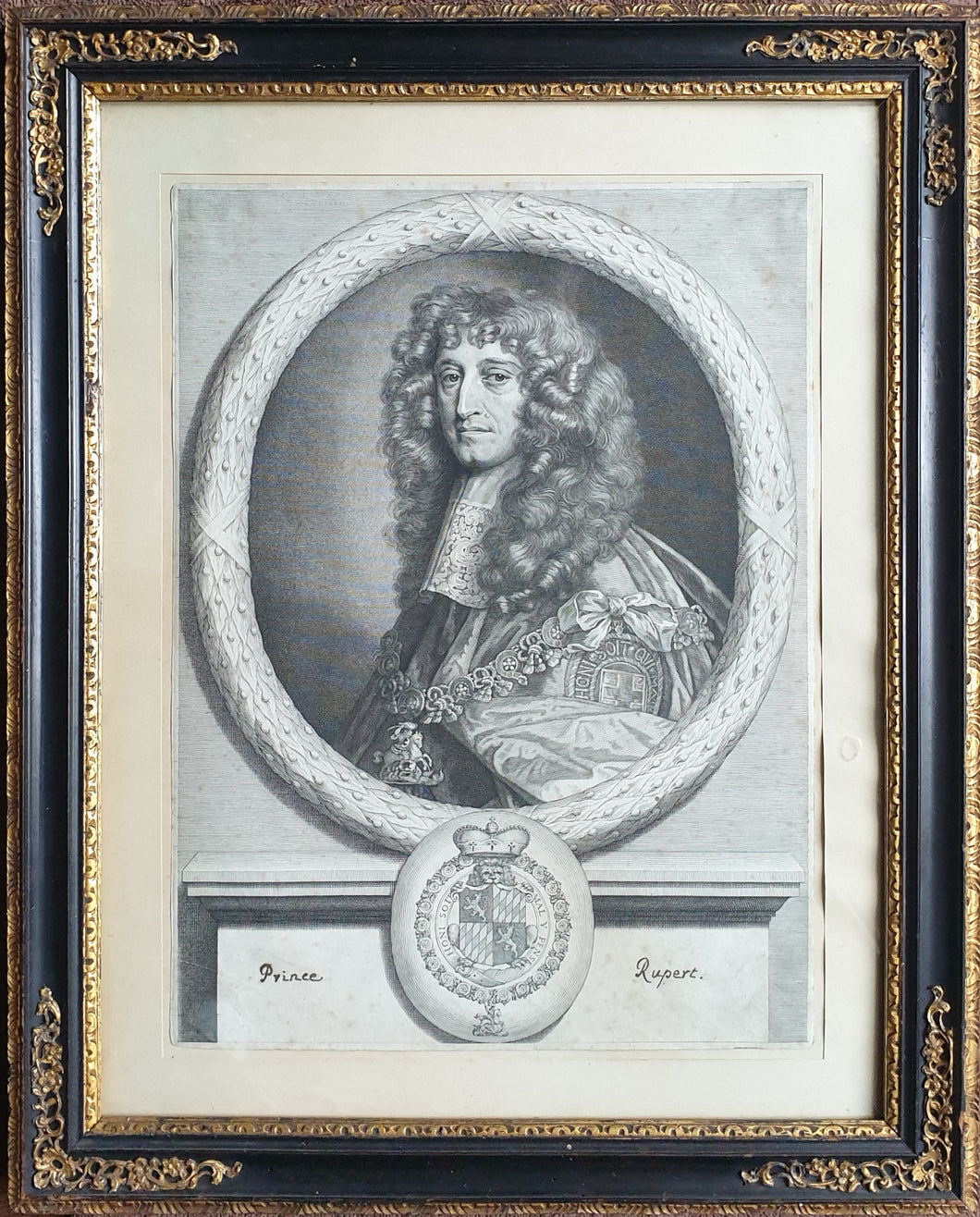 Prince Rupert Of The Rhine Abraham Blooteling Portrait Engraving After Sir Peter Lely Proof Impression Circa.1660