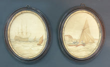 Load image into Gallery viewer, Samuel Owen Pair Of 18th.Century Maritime Watercolours HMS Victory And A Cutter Off Portsmouth Circa.1795
