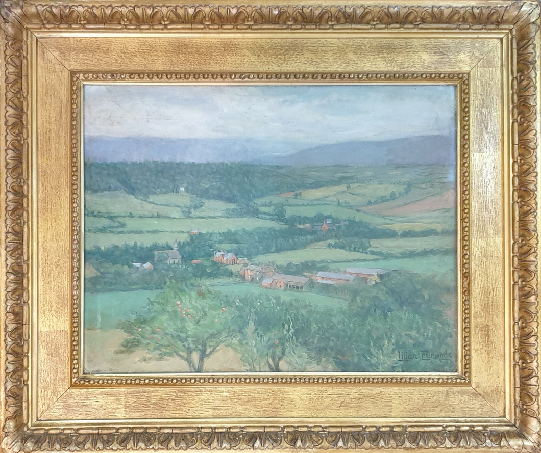 Lilian Edmonds Landscape Oil Painting Herefordshire Country Circa.1910 Vowchurch