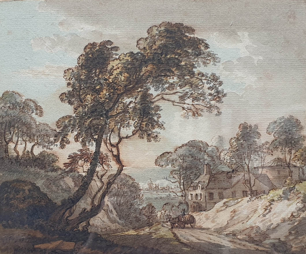Paul Sandby R.A Watercolour Drawing A View Of Oxford From Headington Circa.1770
