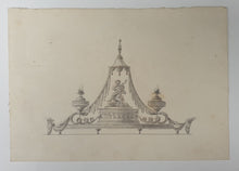 Load image into Gallery viewer, Spanish School 18th.Century Pen And Ink Design For A Table Centrepiece
