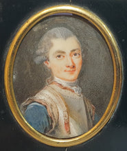 Load image into Gallery viewer, French School 18th.Century Portrait Miniature René Bonabes Desclos De La Fonchais Circa.1750
