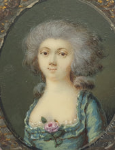 Load image into Gallery viewer, French School 18th.Century Portrait Miniature Jeanne Claude  Desclos De La Fonchais Circa.1780
