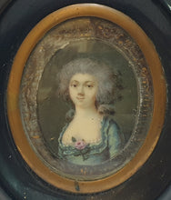 Load image into Gallery viewer, French School 18th.Century Portrait Miniature Jeanne Claude  Desclos De La Fonchais Circa.1780
