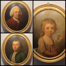 Load image into Gallery viewer, Edward Penny R.A. 18th.Century British School A Group Of Oval Portraits Three Members Of The Burgoyne Family Circa.1770
