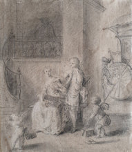 Load image into Gallery viewer, Gabriel-Jacques De Saint-Aubin French School 18th.Century Chalk Drawing Circa.1760
