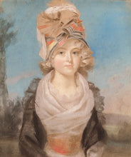 Load image into Gallery viewer, John Raphael Smith R.A Pastel Portrait Of A Lady Wearing A Ribboned Hat Circa.1790
