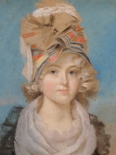 Load image into Gallery viewer, John Raphael Smith R.A Pastel Portrait Of A Lady Wearing A Ribboned Hat Circa.1790
