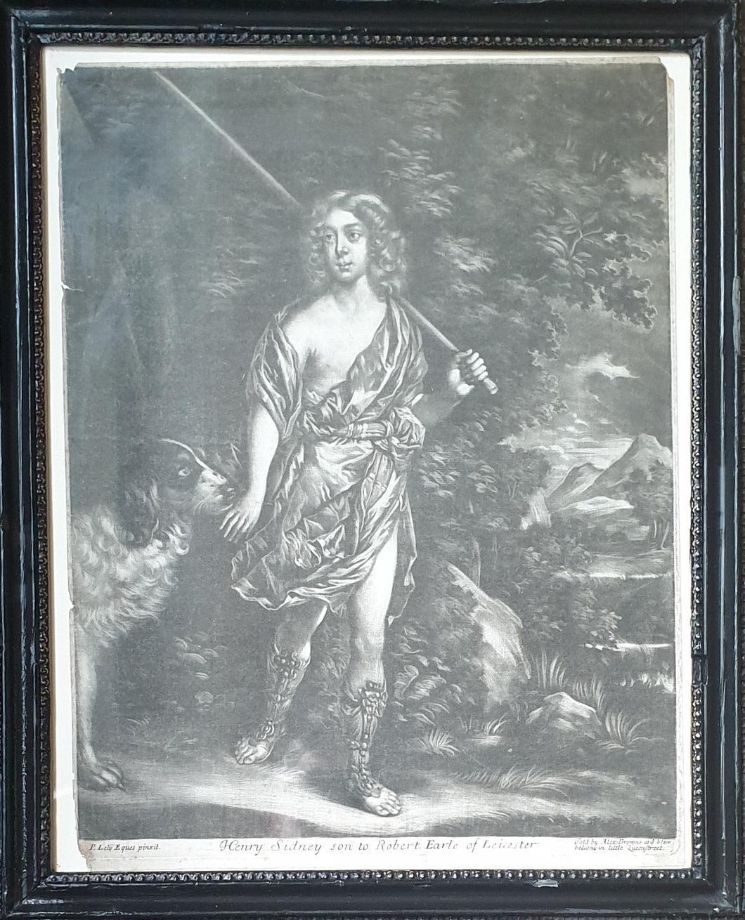 Alexander Browne Mezzotint Engraving After Sir Peter Lely Henry Sidney Son To Robert Earle Of Leicester Circa.1655