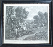 Load image into Gallery viewer, JI Smith Mezzotint Engraving After Jan Wycke The Deer Hunt 1687

