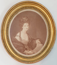 Load image into Gallery viewer, Francesco Bartolozzi R.A Sanguine Stipple Engraving After Sir Joshua Reynolds P.R.A Portrait Of Angelica Kauffman R.A 1780
